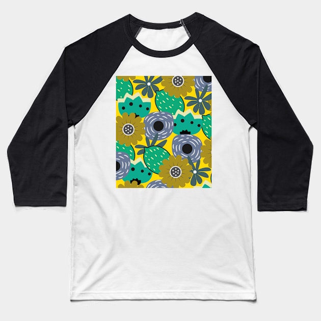 Fresh lemons and flowers Baseball T-Shirt by cocodes